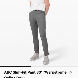 31 waist 30 inseam grey slim fit abc warp stream pants